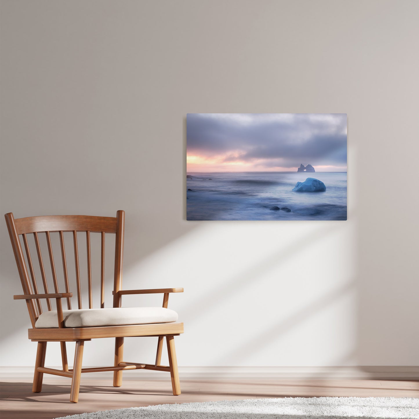 Ray Mackey's Cappahayden Moody Sunrise photography reproduced on HD metal print and displayed on wall