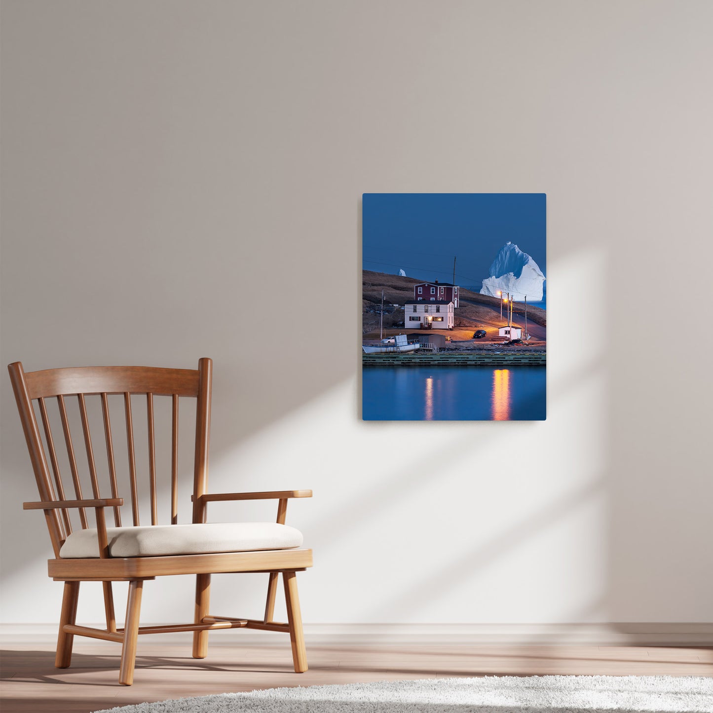 Ray Mackey's Ferryland Legend photography reproduced on HD metal print and displayed on wall