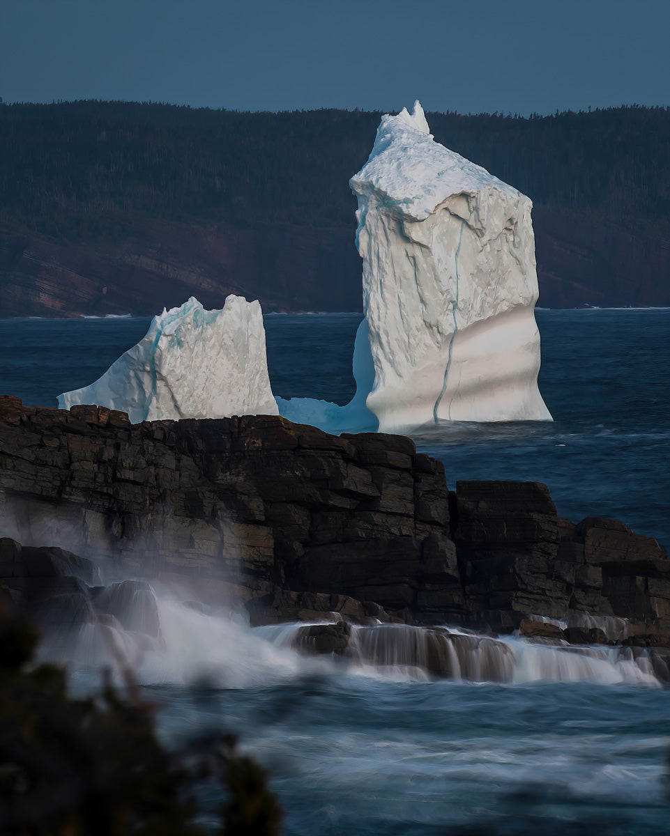 Ray Mackey's Middle Amherst Cove Blue Hour print close-up