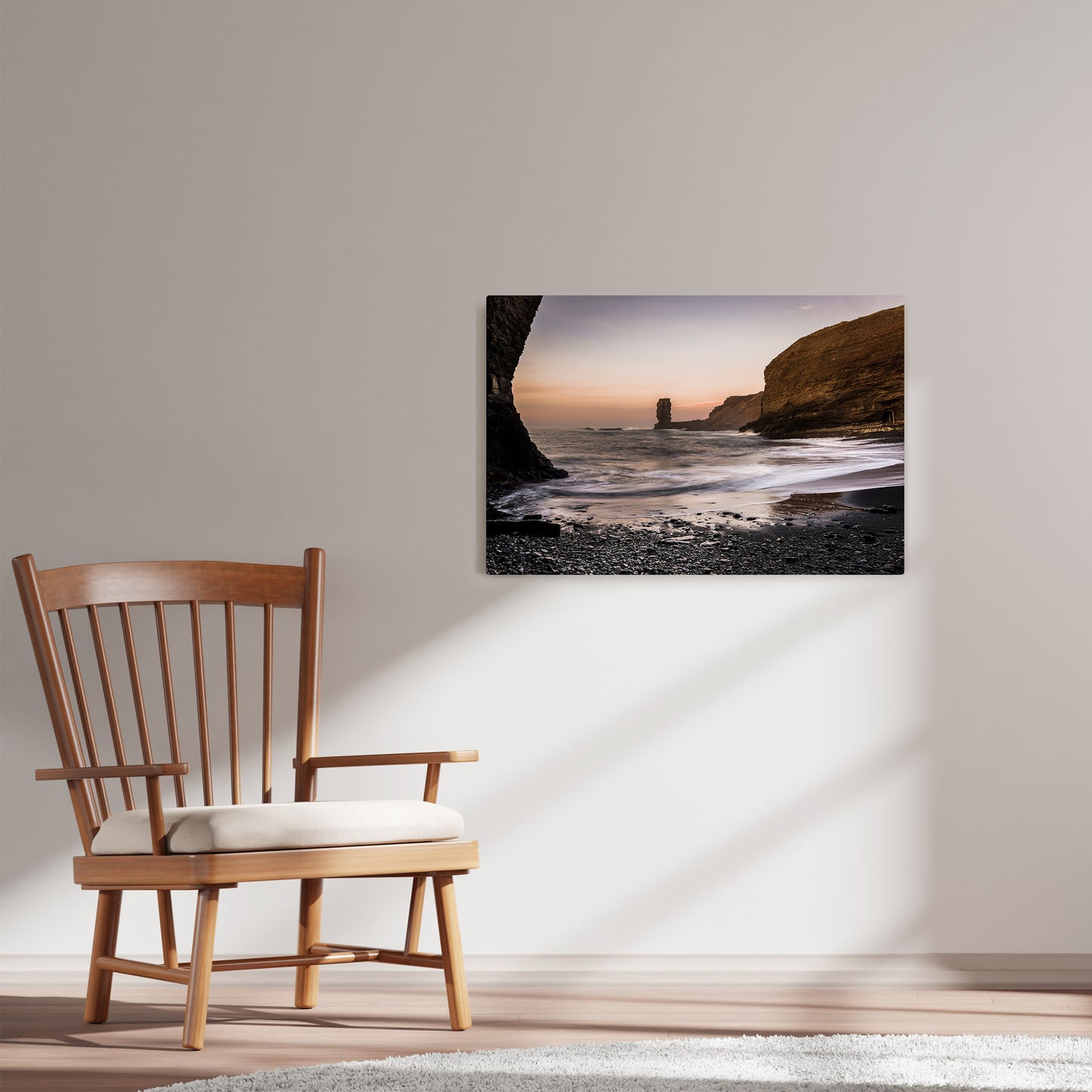Ray Mackey's Grebe's Nest photography reproduced on HD metal print and displayed on wall