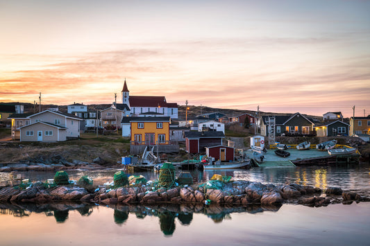 Ray Mackey's Greenspond print close-up