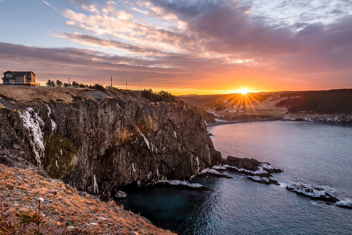 Ray Mackey's Middle Cove Shoreline print close-up