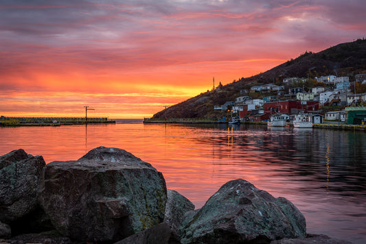 Ray Mackey's Petty Harbour Mornings print close-up