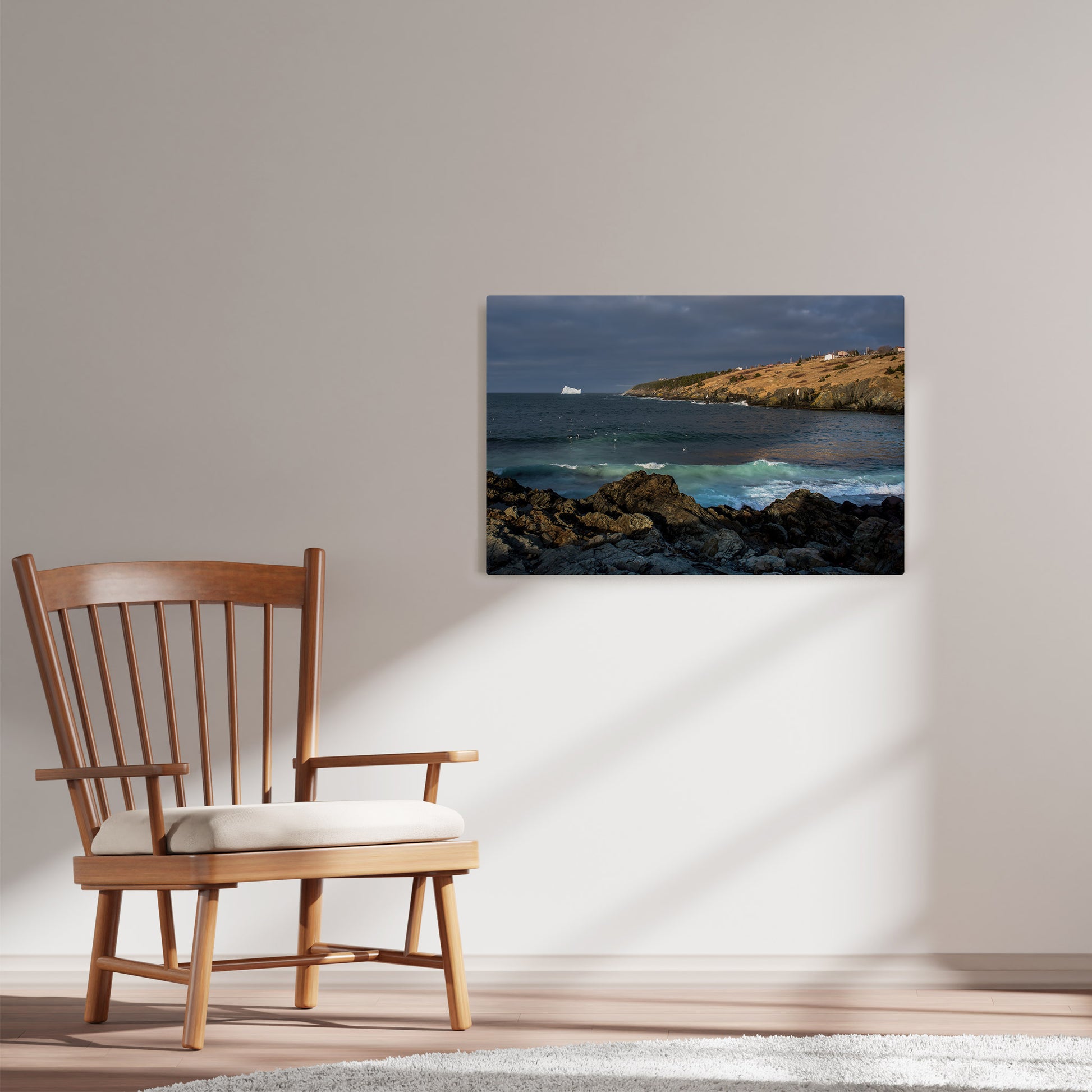 Ray Mackey's Torbay Lighting photography reproduced on HD metal print and displayed on wall