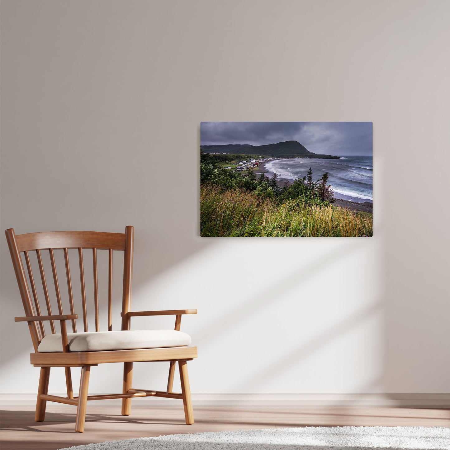 Ray Mackey's Trout River photography reproduced on HD metal print and displayed on wall