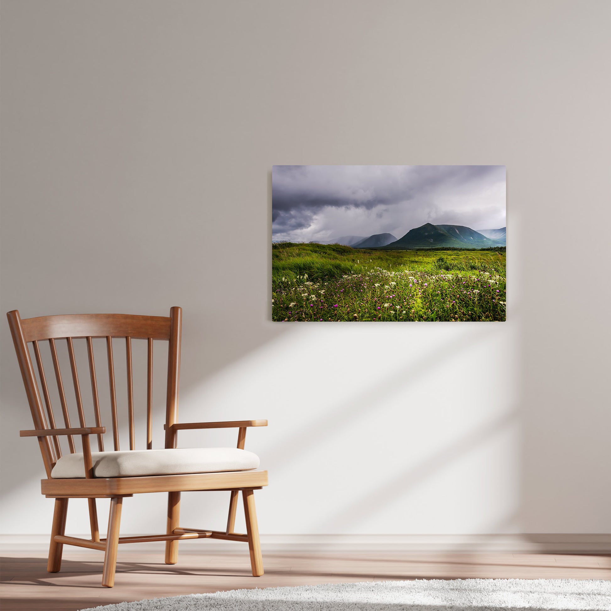 Ray Mackey's Wreckhouse Florae photography reproduced on HD metal print and displayed on wall