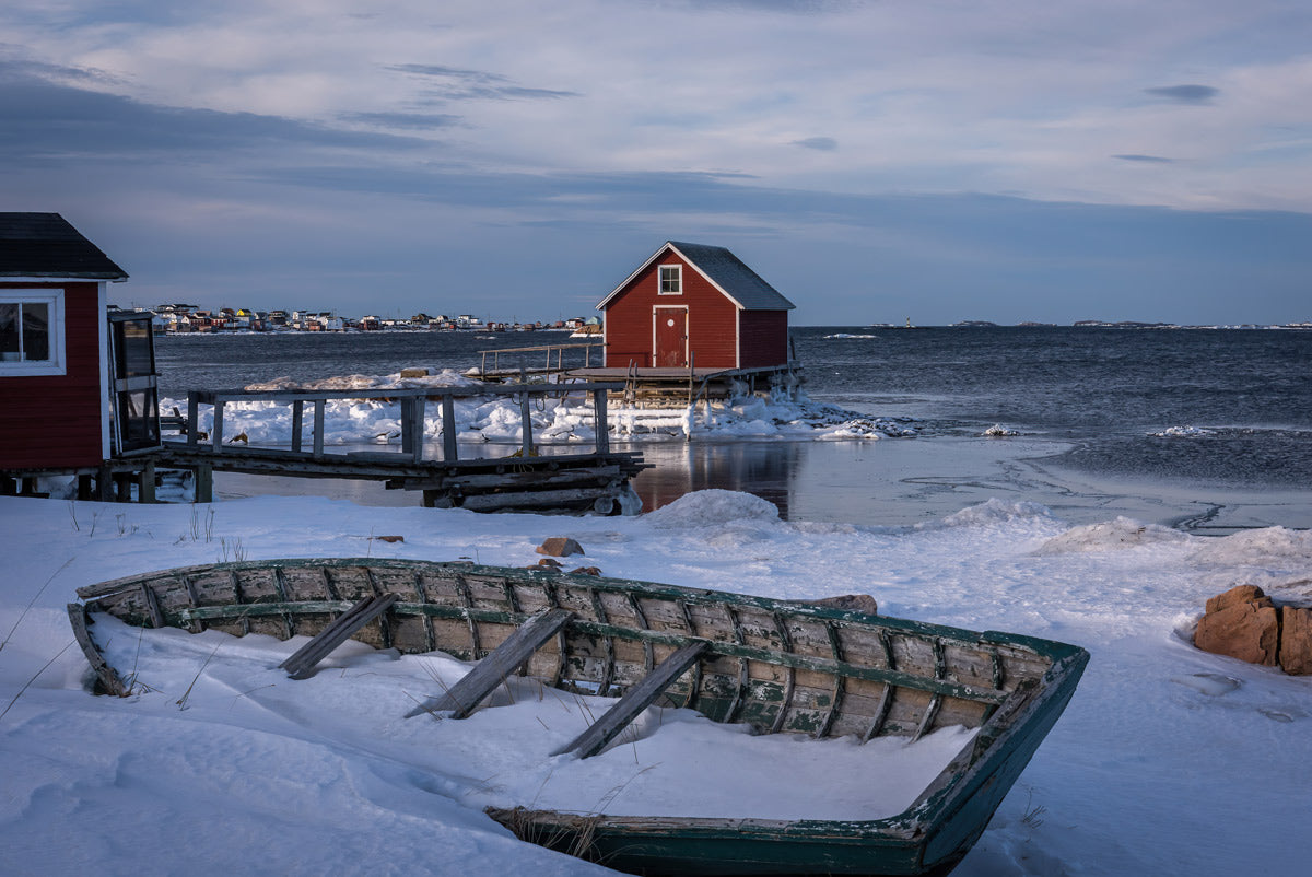 Ray Mackey's Joe Batt's Arm Winter print close-up