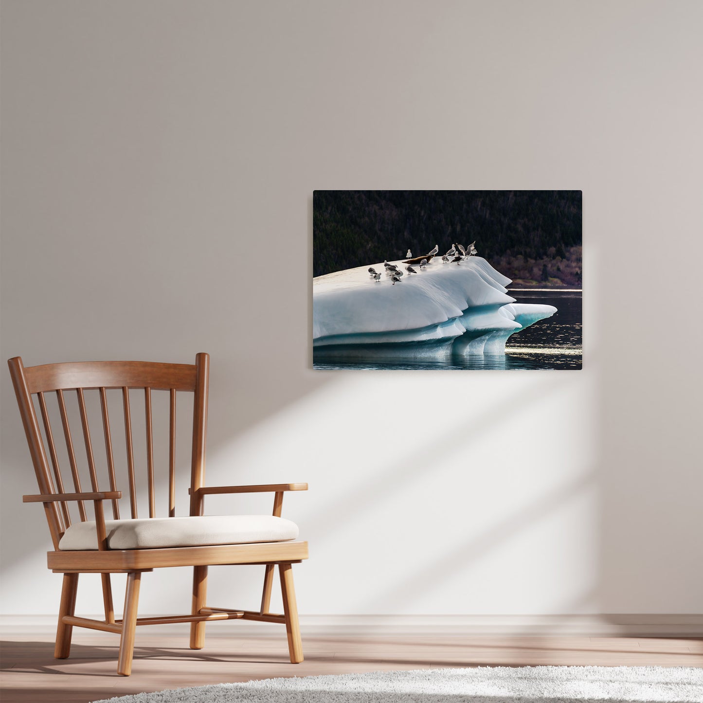 Ray Mackey's Hampden Seal photography reproduced on HD metal print and displayed on wall