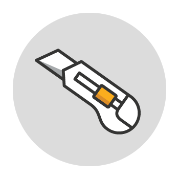 Utility knife icon