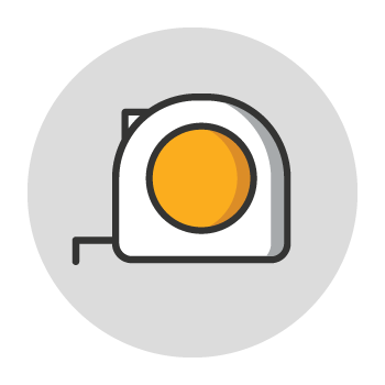 Measuring tape icon